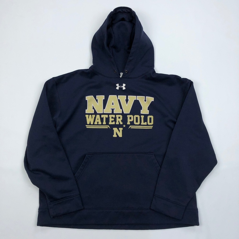 Under Armour Navy Midshipmen Naval Academy Water Polo Hoodie Mens XL